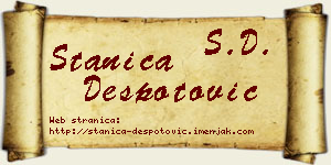 Stanica Despotović vizit kartica